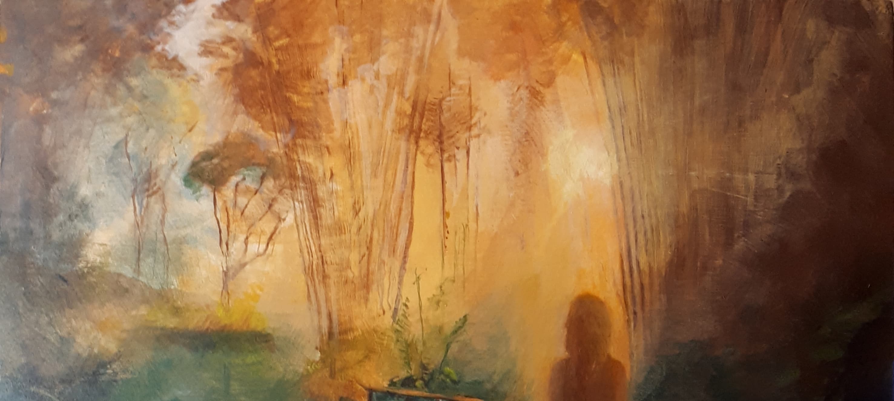 image d'accueil du site étant une peinture de l'artiste